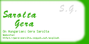 sarolta gera business card